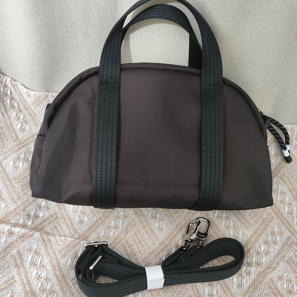 Longchamp Brown and Black Duffel Crossbody